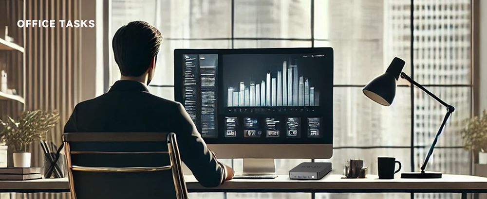 MINIX N512 Mini PC, processeur Intel Core i5-12600H 8 cœurs (4,5 GHz max.), 16 Go de RAM, SSD 1 To, 2 ports HDMI + USB-C + Thunderbolt 4, affichage quadruple, Wi-Fi 6, Bluetooth 5.2, 4 ports USB 3.2, 1 port LAN 2,5G, 1 port LAN 1G, 1 prise audio